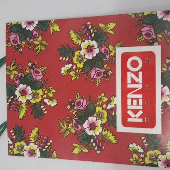 Kenzo Paris Red Floral Paper Bag - Picture 11 of 12